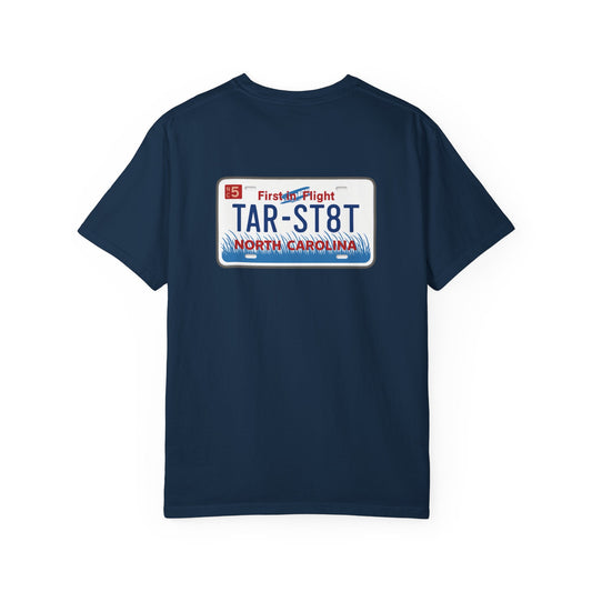 SOUND & SHORE APPAREL | The Tar Heel State Vintage License Plate | Comfort Colors Tee